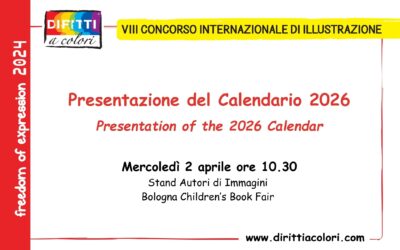 Presentazione del Calendario 2026 di Diritti a Colori – Bologna Children’s Book Fair – mercoledì 2 aprile ore 10.30 – Stand Autori di Immagini